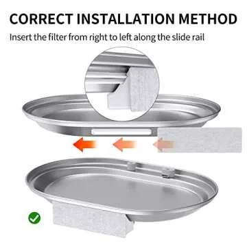 uahpet Stainless Steel Cat Water Fountain Replacement Filters 6 Pack with 8 Filter Sponges (water dispenser is not included), Compatible with uahpet Stainless Steel Pet Fountain (basic version)