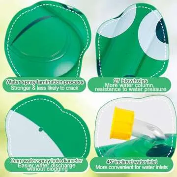 Upgraded Crocodile Sprinkler for Kids - 72" x 10" Extra Large Outdoor Toys Kids Toddler Water Sprinkler for Yard, Attaches to Garden Hose, Durable Inflatable Splashing Fun Toys for Garden Lawn