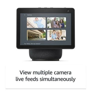 Amazon Echo Show 10 (newest model), HD smart display with premium sound, motion and Alexa, Glacier White