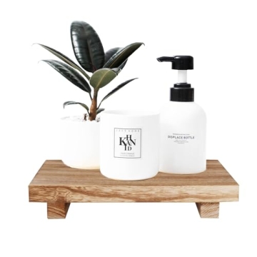 Small Wood Tray Pedestal for Farmhouse Decor