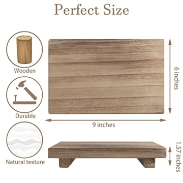 Small Wood Tray Pedestal for Farmhouse Decor