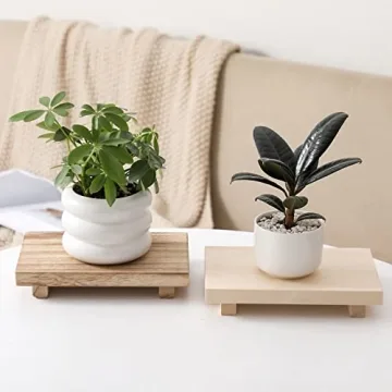 Small Wood Tray Pedestal for Farmhouse Decor