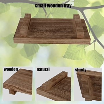 Small Wood Tray Pedestal for Farmhouse Decor