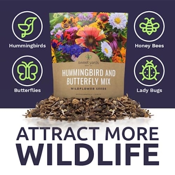 Wildflower Seeds Mix for Butterflies and Hummingbirds 7500+ Seeds