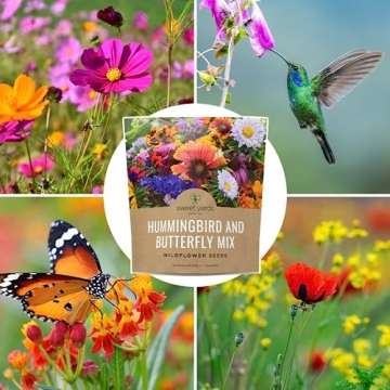 Wildflower Seeds Mix for Butterflies and Hummingbirds 7500+ Seeds