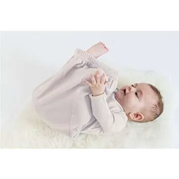 Woolino Infant Nightgown - 100% Superfine Merino Wool Baby Gowns - Newborn Sleeper Gown for Boy & Girl - 0-6 Months - Beige
