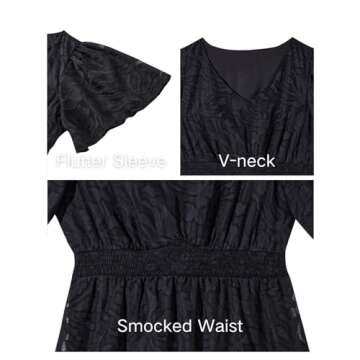 Pinup Fashion Black Plus Size Summer Dress - Perfect for Graduations & Summer Parties