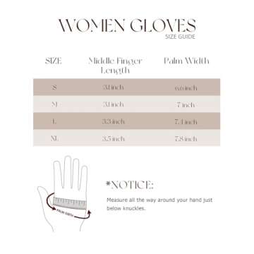 Visivin Winter Gloves for Women Touch Screen Gloves Warm Fleece Lined Gloves Black L