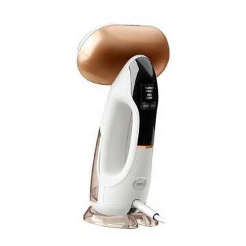 Conair Hand-Held Turbo ExtremeSteam Garment Steamer - 2-IN-1 Iron & Steamer, Gold/White