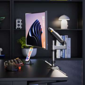 NB North Bayou Monitor Desk Mount Long Arm for Ergonomic Comfort and Flexibility