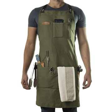 Durable Asaya Chef Apron with Pockets and Bottle Opener
