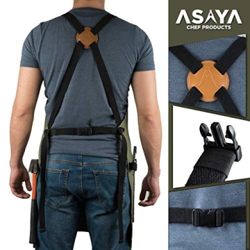 Durable Asaya Chef Apron with Pockets and Bottle Opener