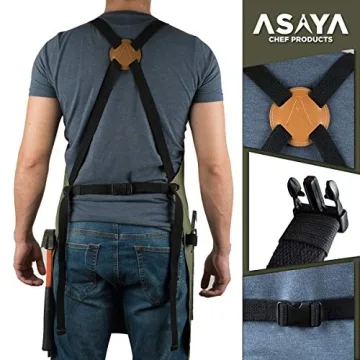Durable Asaya Chef Apron with Pockets and Bottle Opener