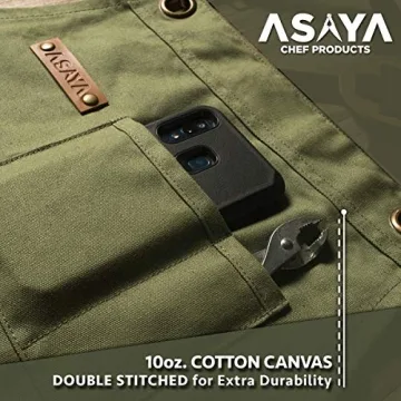 Durable Asaya Chef Apron with Pockets and Bottle Opener