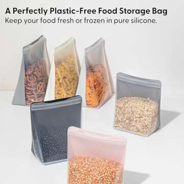 W&P Porter Silicone Reusable Storage Bag, 36oz for Eco-Friendly Storage