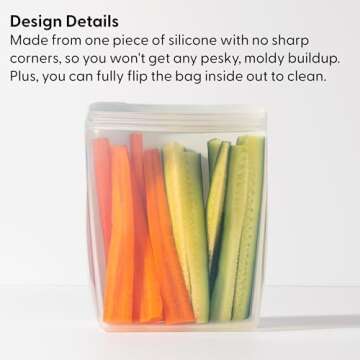 W&P Porter Silicone Reusable Storage Bag, 36oz for Eco-Friendly Storage