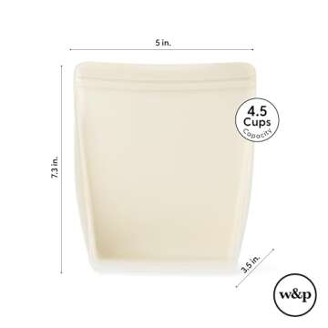 W&P Porter Silicone Reusable Storage Bag, 36oz for Eco-Friendly Storage
