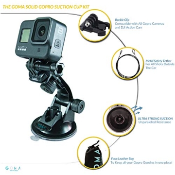 Suction Cup Car Mount for GoPro Hero Cameras and More