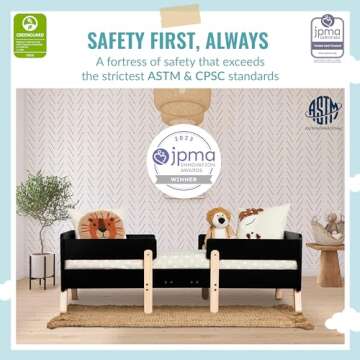 JPMA & Greenguard Gold Certified Dream On Me Osko Convertible Toddler Bed Made with Sustainable New Zealand Pinewood