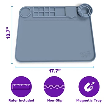 Silicone Craft Mat with Collapsible Cup for Artists and Crafters