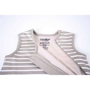 Woolino Merino Wool and Organic Cotton Baby Sleep Sack - 4 Season Classic Sleeping Bag for Baby - Two-Way Zipper Sleeping Bag - Infant Wearable Blanket - 6-18 Months - Earth