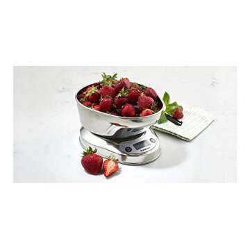 Cuisinart KML-KO3B Precision Chef Bowl Electronic Kitchen Scale, Silver, 2.5" x 7.4" x 9.25"