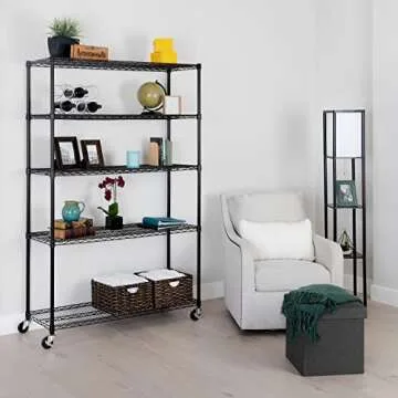 Seville Classics Cushioned Fabric Ottoman Hidden Storage Chest Footrest Chair, Padded Seat for Bedroom, Dorm, Loft, Living Room, Entryway, Hallway, Modern Gray, 15.7" Cube