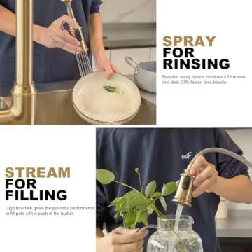 Lava Odoro Curtura Kitchen Faucet, Brushed Bronze Elegance