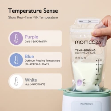 Momcozy Breastmilk Storage Bags with Temp-Sensing Technology