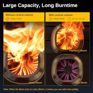 Stylish EAST OAK Smokeless Fire Pit for Outdoor Fun