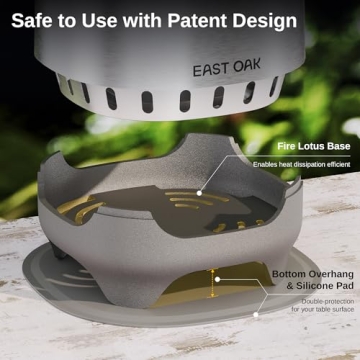 Stylish EAST OAK Smokeless Fire Pit for Outdoor Fun