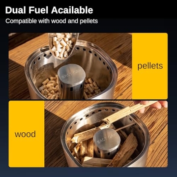 Stylish EAST OAK Smokeless Fire Pit for Outdoor Fun