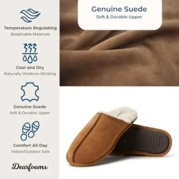 Luxury Dearfoams Suede Slippers for Comfort and Style