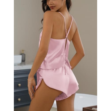CUPSHE Silk Lingerie Women Sexy Sleepwear 2 Piece Set
