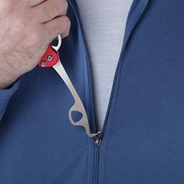 Vivi Zipper Pull and Button Hook Pocket Dresser and Dressing Aid for Assistance with Button Hooks, Zipper Pulls and Shoelaces