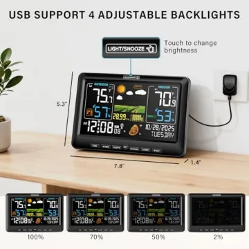 BluSon Weather Station - Indoor Outdoor Thermometer