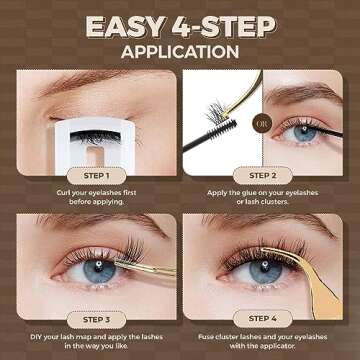 LASHVIEW Cluster Lashes Wispy Cluster Eyelash Extensions 3D DIY Lash Clusters 10-16mm Multilayered Eyelash Clusters, Reusable Fluffy Individual Lashes Cluster(ML 09)