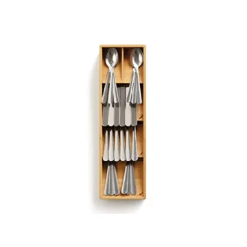 Compact Bamboo Utensil Organizer for Kitchen Drawers