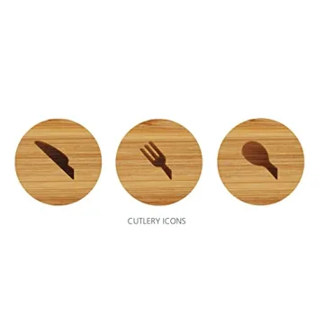 Compact Bamboo Utensil Organizer for Kitchen Drawers