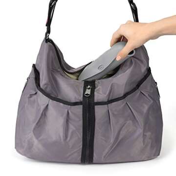 OXO Tot Roll-Up Bib Set - Gray/Pink for Mealtime Fun