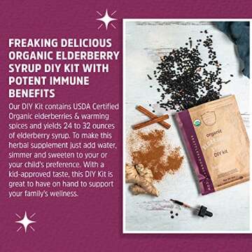 Seattle Elderberry Syrup DIY Kit – Make Your Own Delicious, Gluten-Free Herbal Supplement Syrup wi...