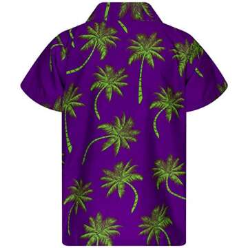 KING KAMEHA Men's Short-Sleeve Casual Hawaiian Shirt for Summer Style