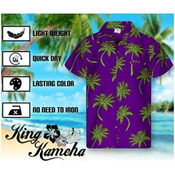 KING KAMEHA Hawaiian Shirt for Men - Casual Comfort & Style
