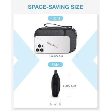 BAGSMART Black Cord Organizer for Travel Tech Essentials