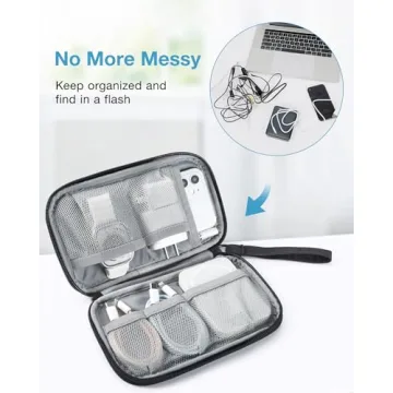 BAGSMART Black Cord Organizer for Travel Tech Essentials