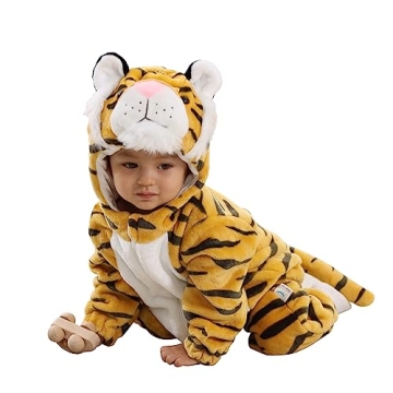 TONWHAR Unisex-Baby Animal Onesie Costume Cartoon Animal Outfit Homewear Kids' One-Piece Rompers(1-3...