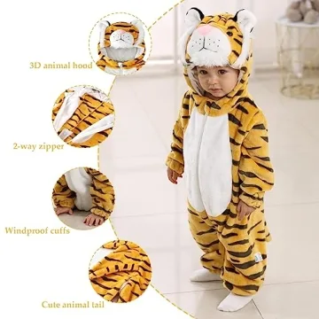Stylish Baby Tiger Onesie for Warmth and Comfort
