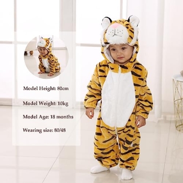 Stylish Baby Tiger Onesie for Warmth and Comfort
