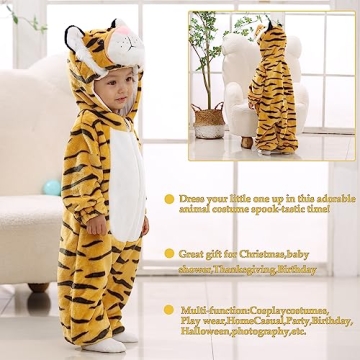 Stylish Baby Tiger Onesie for Warmth and Comfort