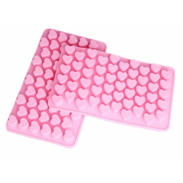 Cy3Lf Mini Silicone Heart Shape Ice Cube Candy Chocolate Mold - Fun & Functional (Pack of 2)